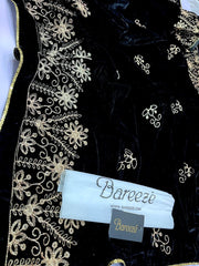 VELVET EMBROIDERED WOOL SHAWL