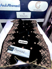 VELVET EMBROIDERED WOOL SHAWL