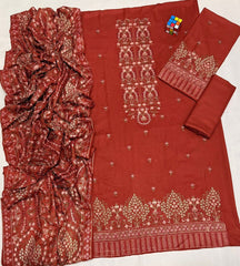 ROYAL BAREEZE 3 PIECE FABRIC DHANAK WOOL