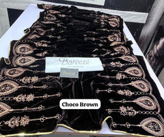 VELVET EMBROIDERED WOOL SHAWL