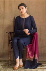 URGE CASUAL WEAR DHANAK EMBROIDERED 3 PIECE