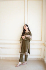 ASLINE CASUAL WEAR EMBROIDERED 3 PIECE