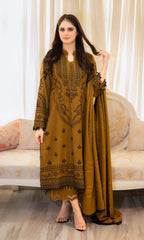 NAKOOSH MOST HIT EMBROIDERED DHANAK WOOL 3PC