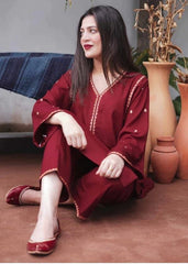 URGE CASUALLY WEAR DHANAK EMBROIDERED 3 PIECE