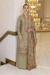 ROYAL BAREEZE 3 PIECE FABRIC DHANAK WOOL