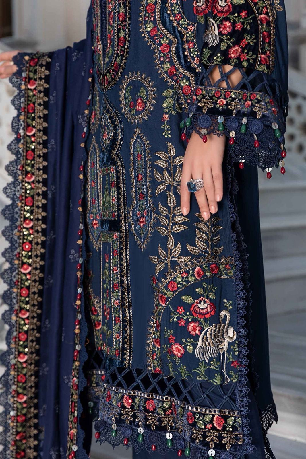 MARIA B WINTER WEAR 3 PIECE FABRIC DHANAK WOOL