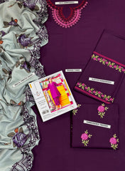 URGE CASUAL WEAR DHANAK EMBROIDERED 3 PIECE