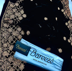 VELVET EMBROIDERED WOOL SHAWL